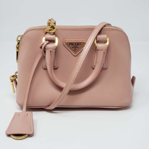 Prada Handbags - Auth Prada Mini Promenade Saffiano Crossbody Bag